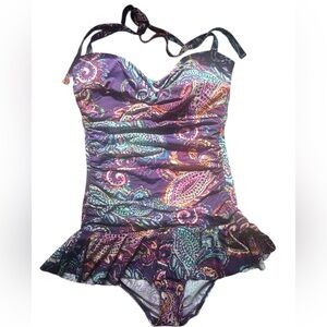 Lauren Ralph Lauren Captiva Paisley Swimdress Size 10